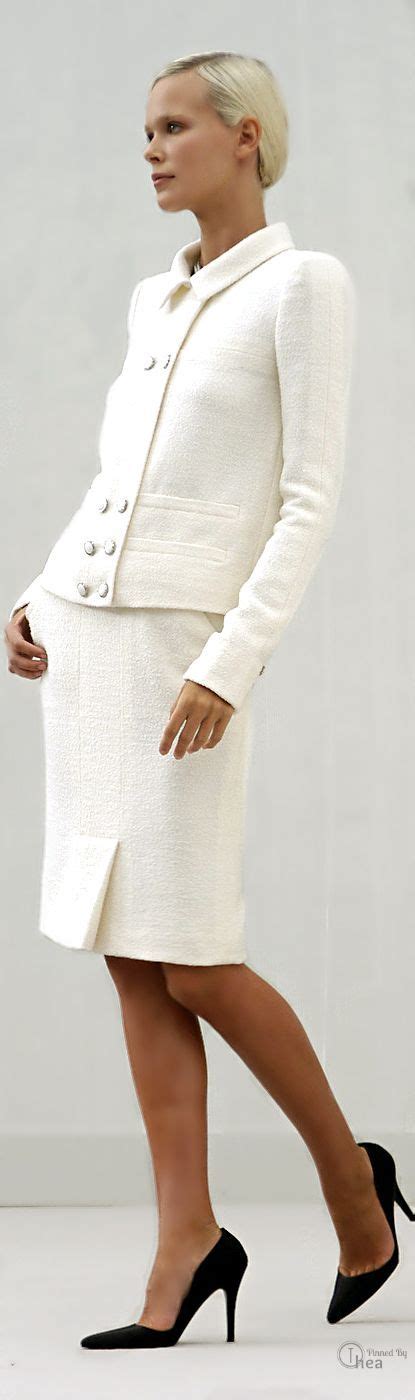 white chanel ladies suits|Chanel suit woman.